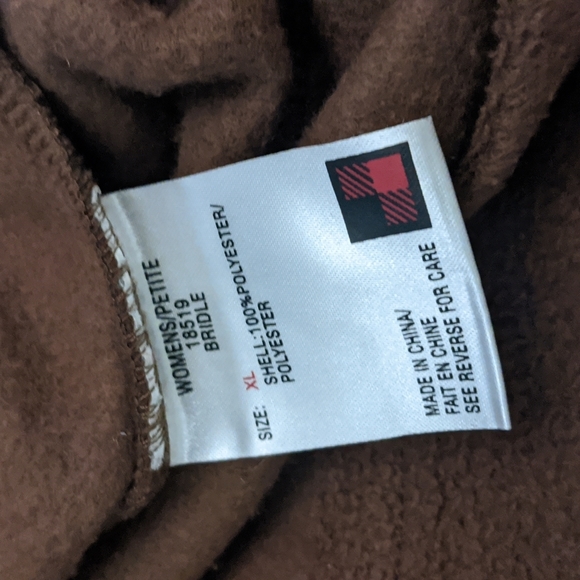 Woolrich Brown Fleece Vest Sz PXL - Picture 6 of 7